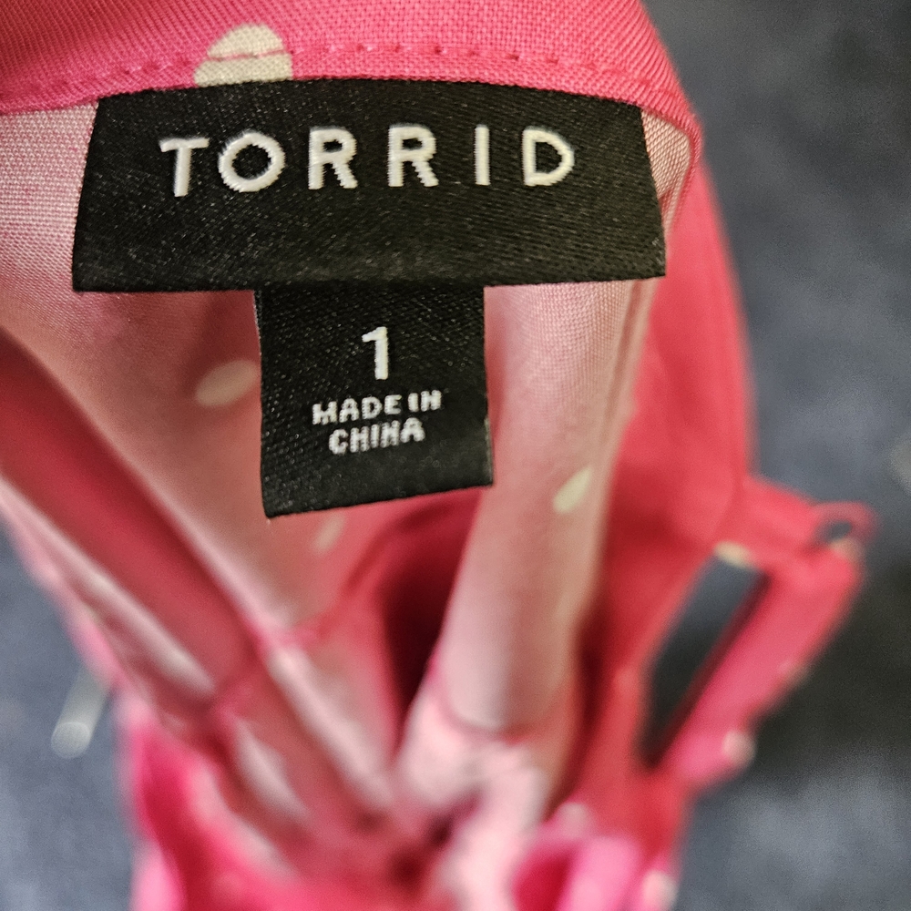 torrid Hot Pink Polka Dot Dress - Picture 3 of 4